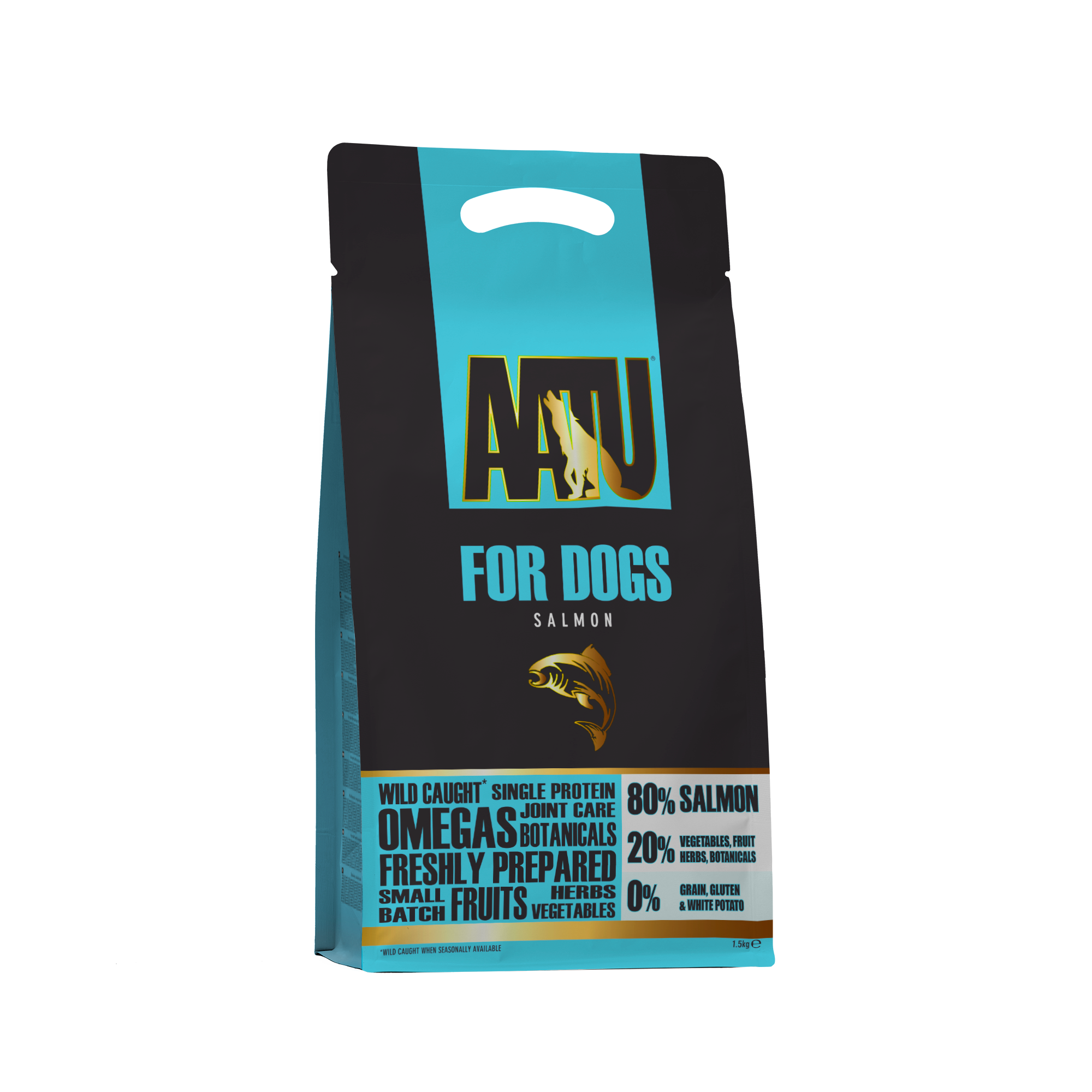 AATU 80/20 Grain Free Salmon Dry Dog Food - 1.5kg